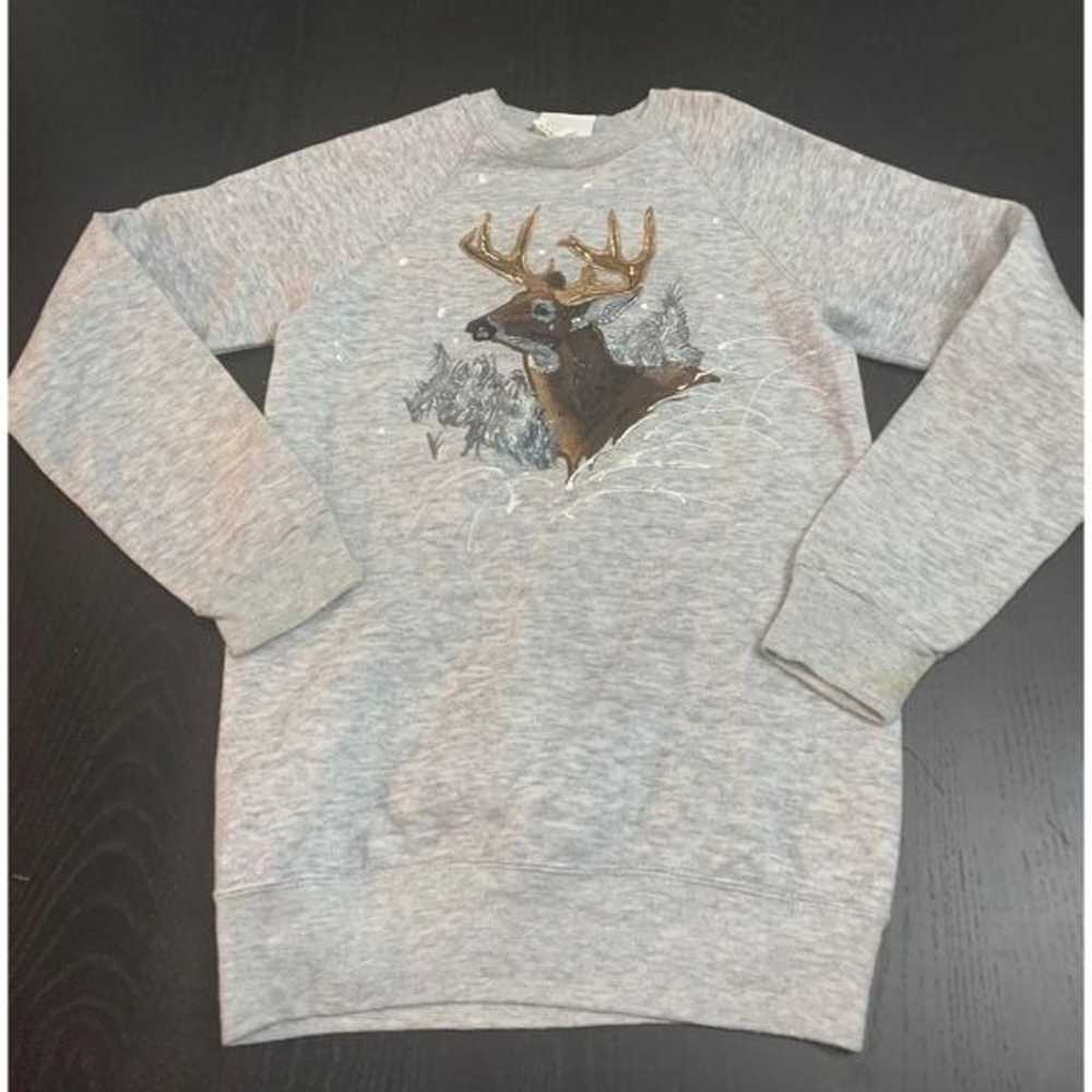 Vintage Deer Graphic Sweatshirt - image 2