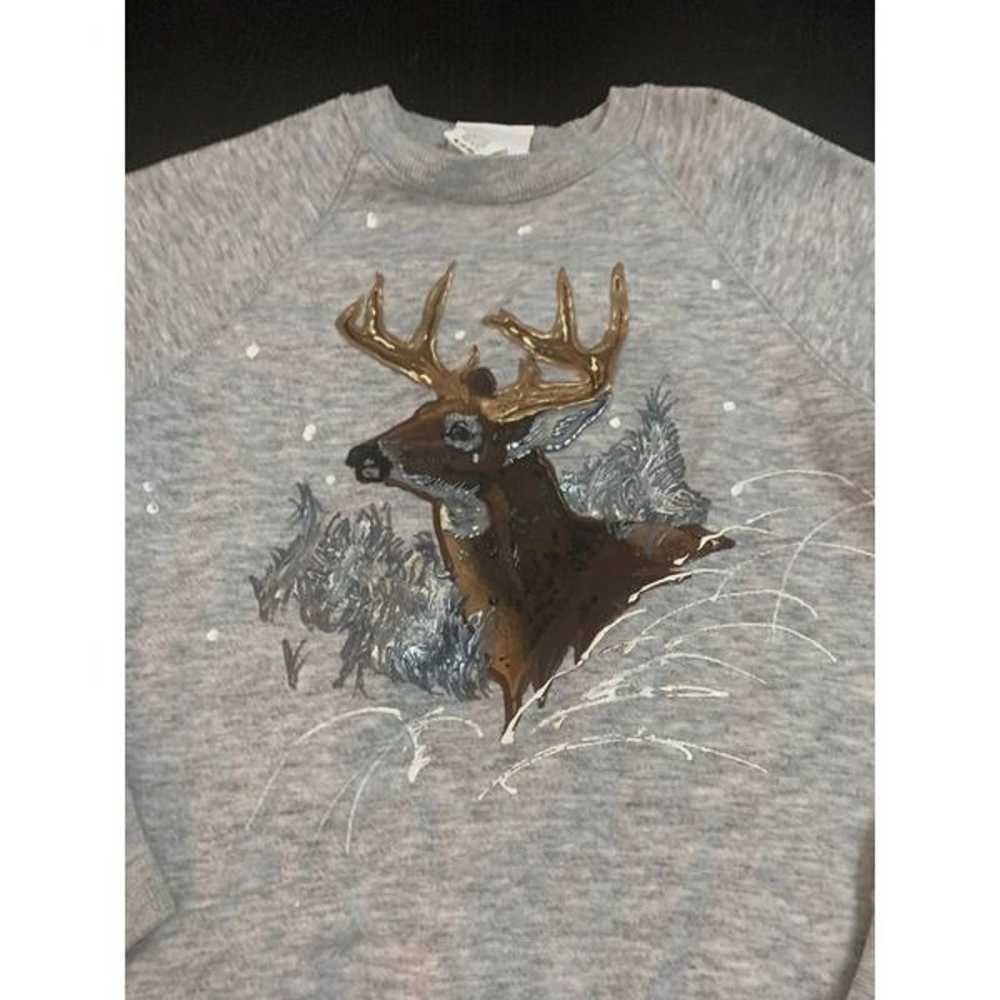 Vintage Deer Graphic Sweatshirt - image 3