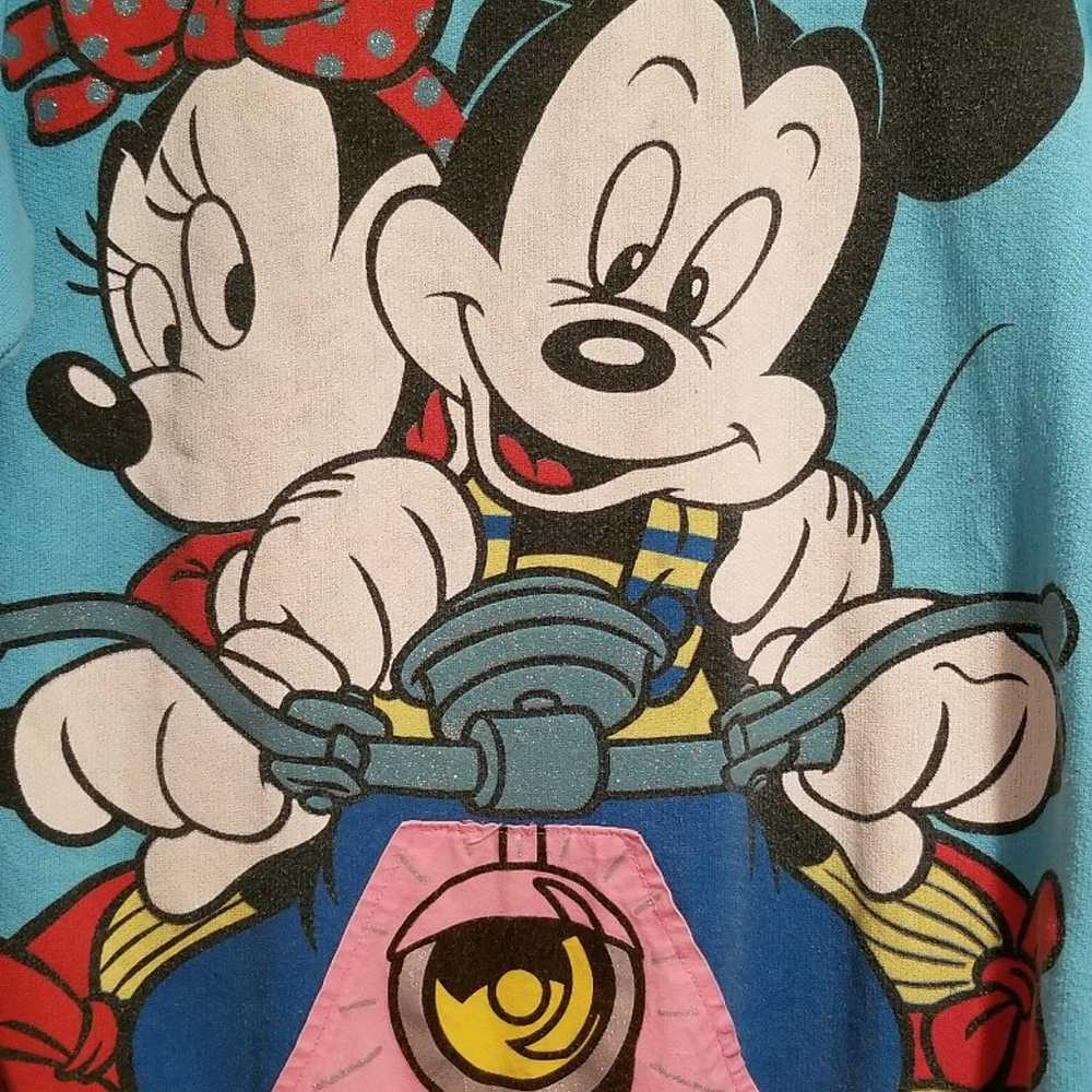 Vintage Disney Shirt - Mickey and Minnie Mouse Mo… - image 3