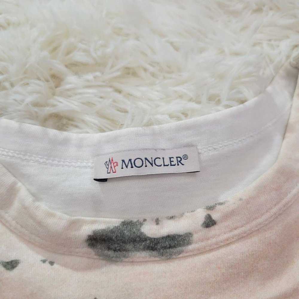 Moncler White Stylish T-shirt with Patch Polo Shi… - image 3