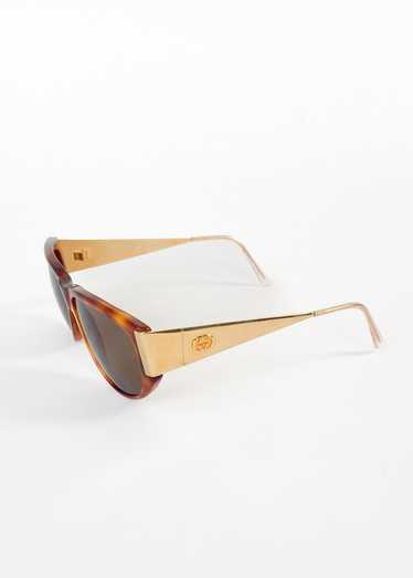 Vintage Gucci Tortoiseshell and Gold Sunglasses