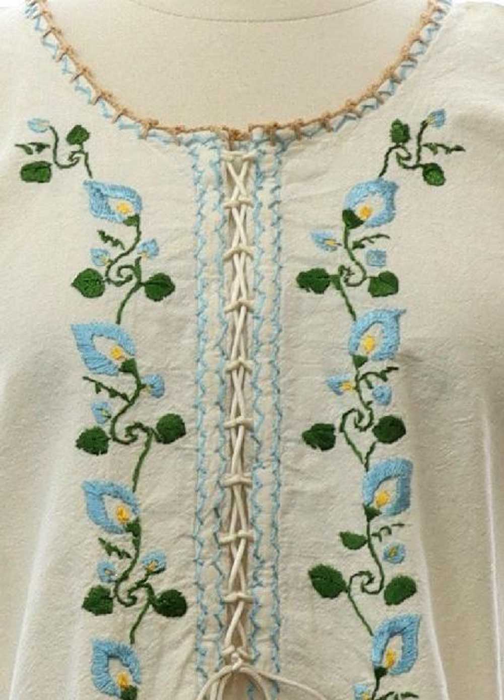 1970's Womens Embroidered Hippie Shirt - image 2