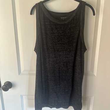 Torrid vintage look burnout tank Black scoop neck… - image 1