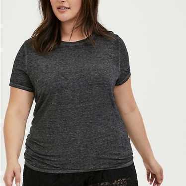 Torrid 3x classic fit vintage burnout black tshirt - image 1