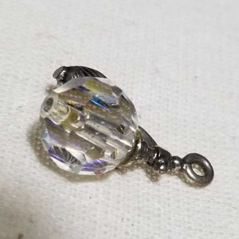 sterling silver perfume bottle pendant vintage ir… - image 4