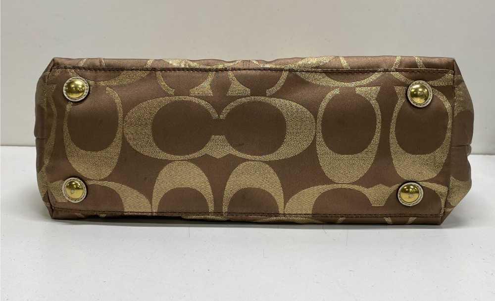 COACH F15691 Hampton Brown Gold Turnlock Signatur… - image 3