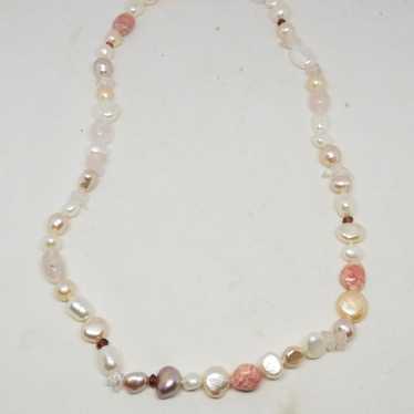 VTG925 Honora Pearl & Gemstone Necklace - image 1