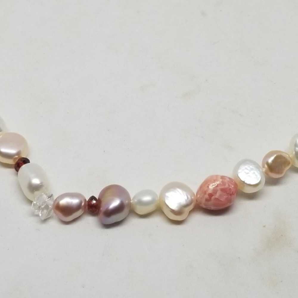 VTG925 Honora Pearl & Gemstone Necklace - image 3