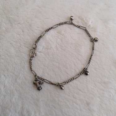 Sterling Silver Rollerskate Charm Bracelet - image 1