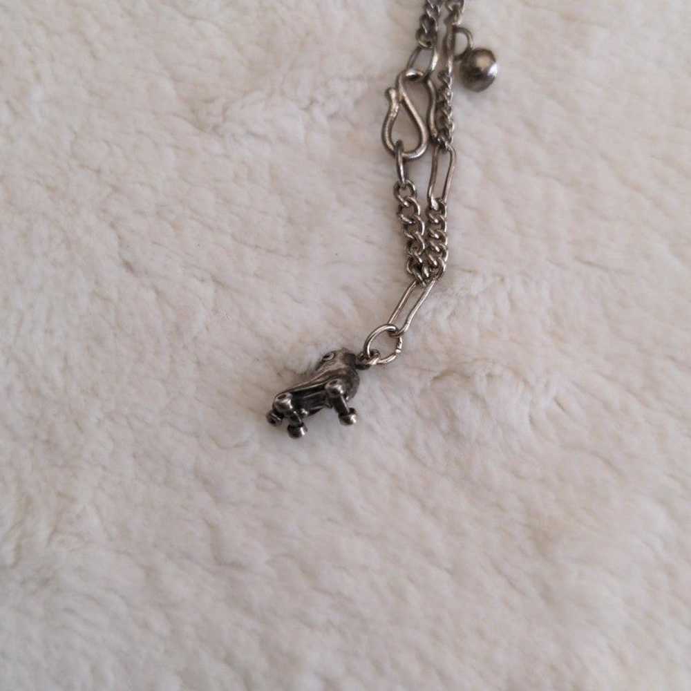 Sterling Silver Rollerskate Charm Bracelet - image 3