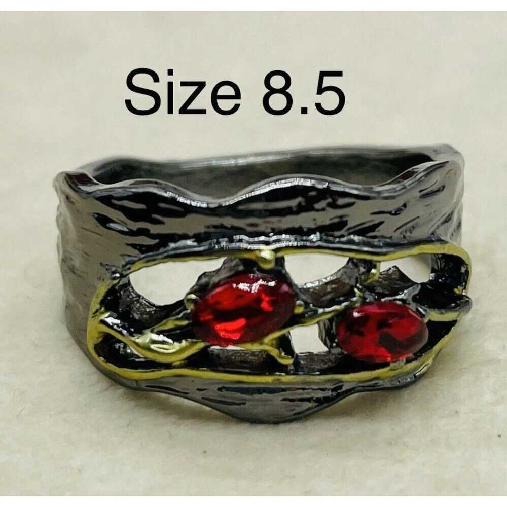 20 PC Vintage to New Jewelry Lot RED THEME Bracel… - image 3