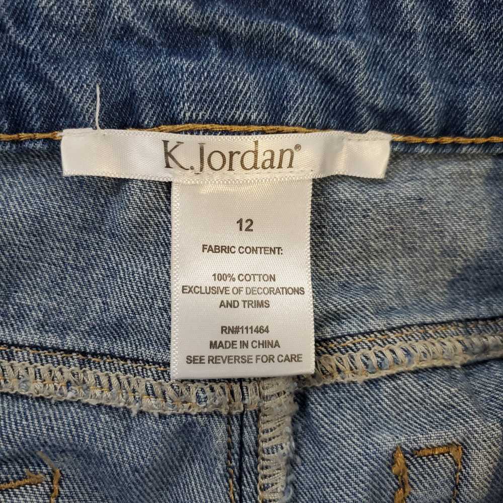 K Jordan Cotton Distressed Embellished Jeans Size… - image 3