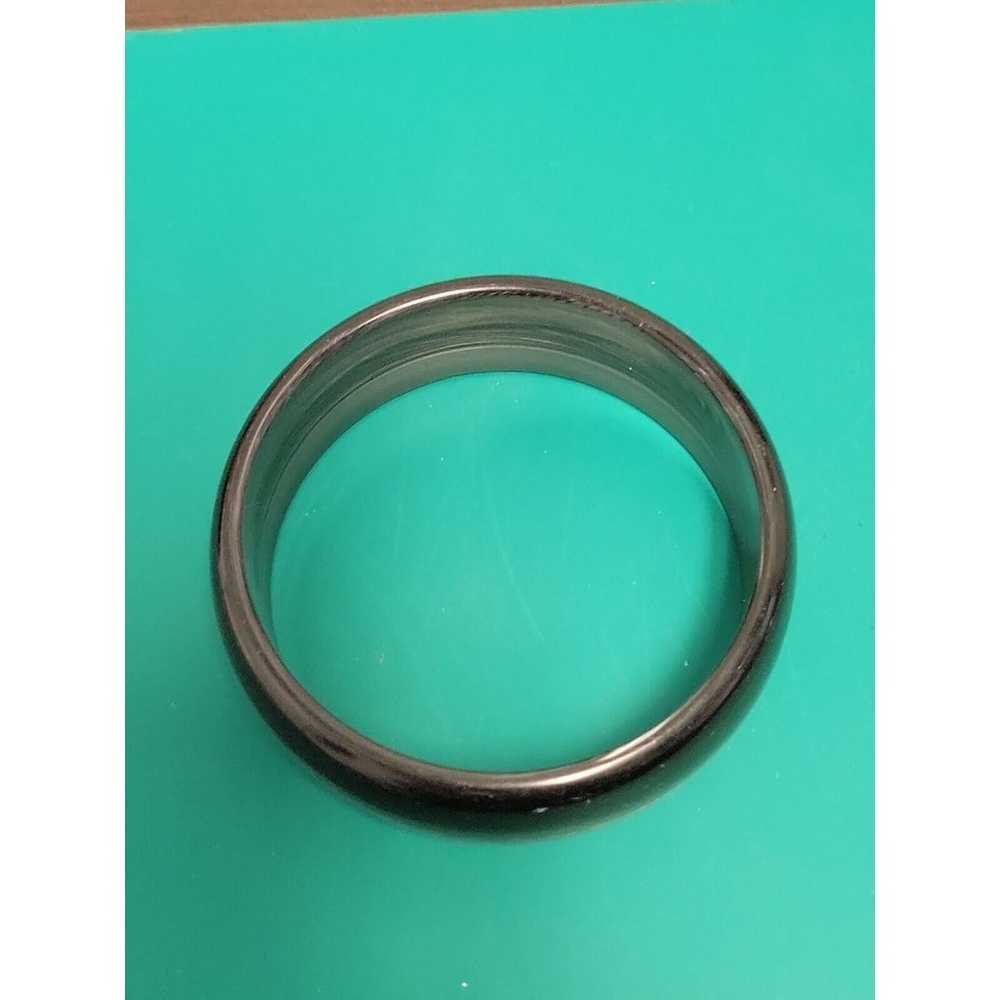 Vintage Lucite  Grey Moonglow Bangle Chunky Plast… - image 5