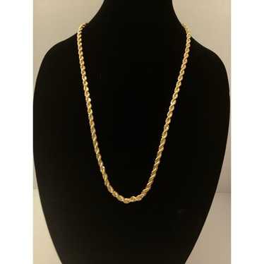 Vintage Napier Gold Tone Thick Rope Style Necklace - image 1