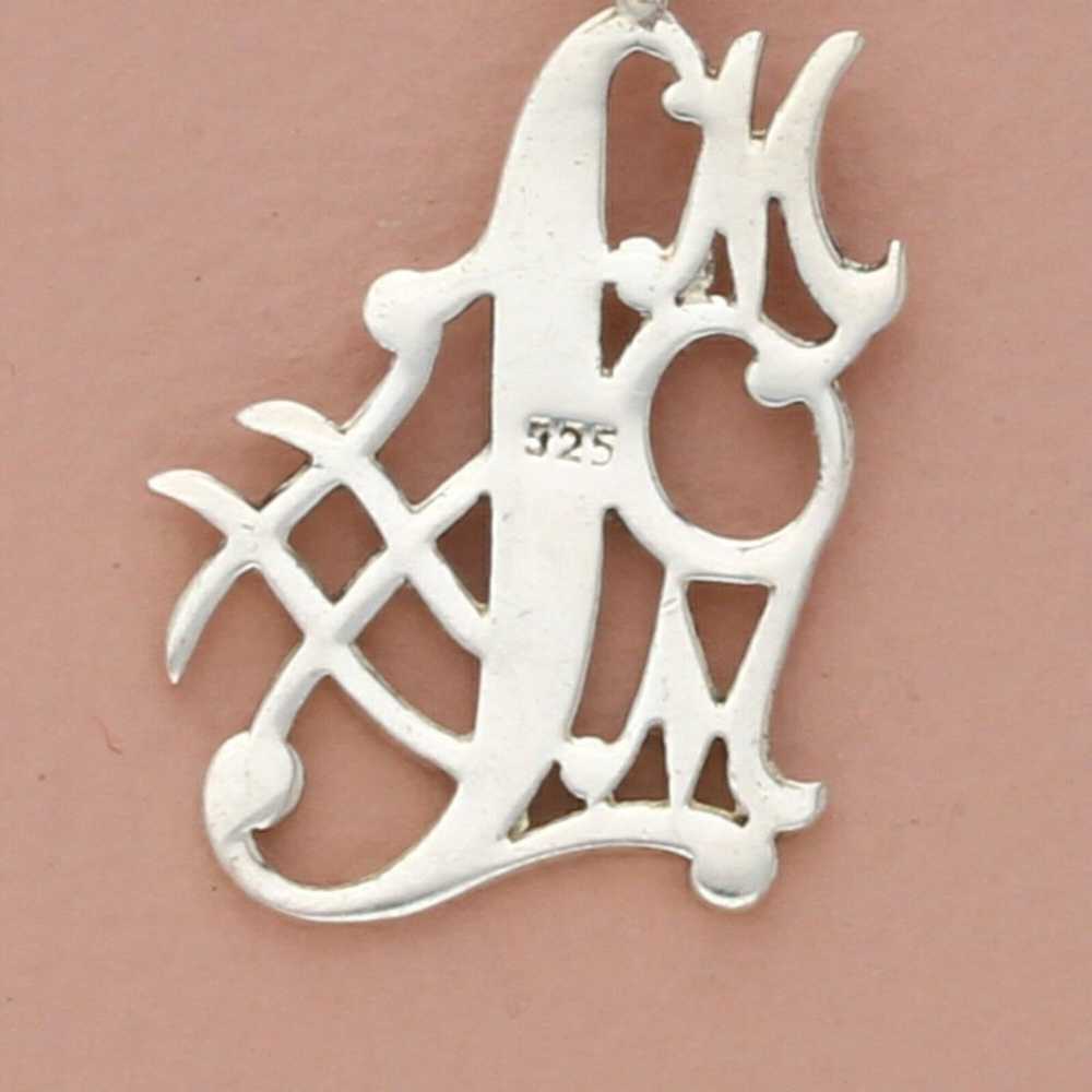 sterling silver vintage number one mom pendant - image 3