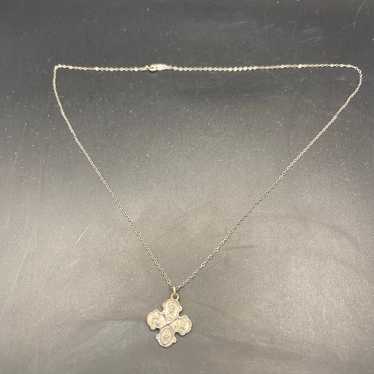 Vintage Creed Sterling Necklace & Cross 010424aAE - image 1