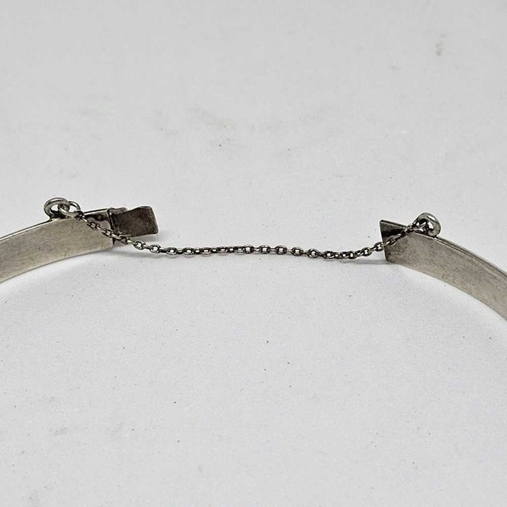 925 Sterling Silver - Vintage Oval Smooth Hinge B… - image 7