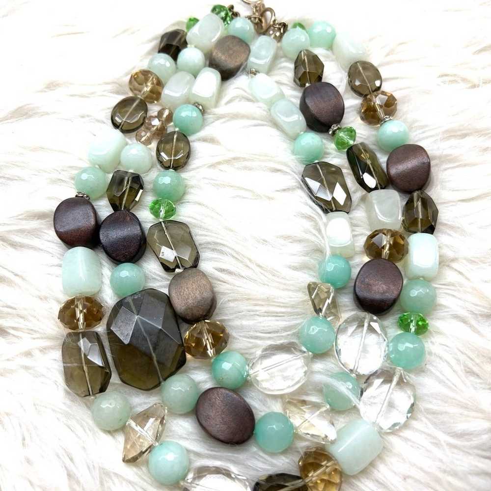 Vintage Stella & Dot Statement multi Strand Glass… - image 2