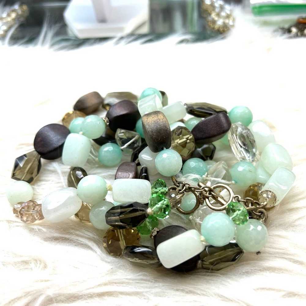 Vintage Stella & Dot Statement multi Strand Glass… - image 4