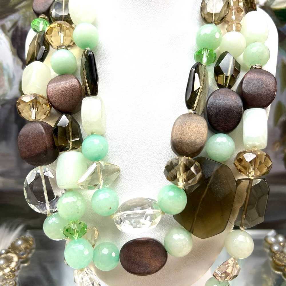 Vintage Stella & Dot Statement multi Strand Glass… - image 8