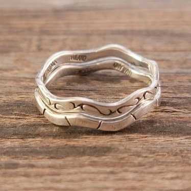 TMA THAILAND STERLING SILVER WAVY STACKABLE RINGS - image 1