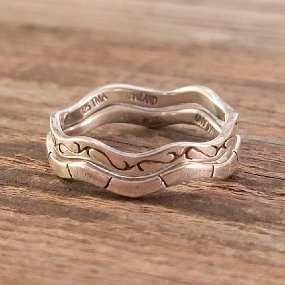 TMA THAILAND STERLING SILVER WAVY STACKABLE RINGS - image 2