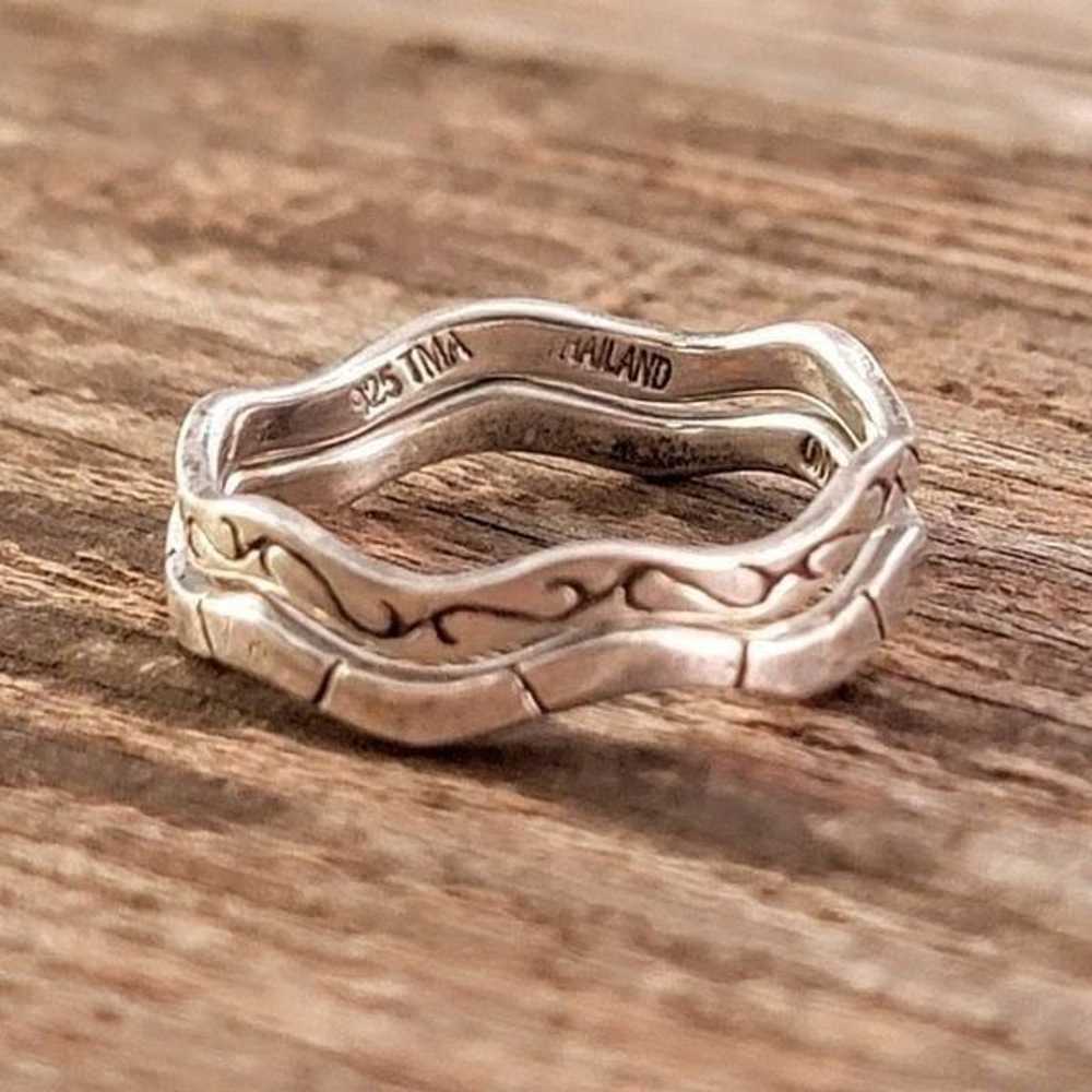 TMA THAILAND STERLING SILVER WAVY STACKABLE RINGS - image 3