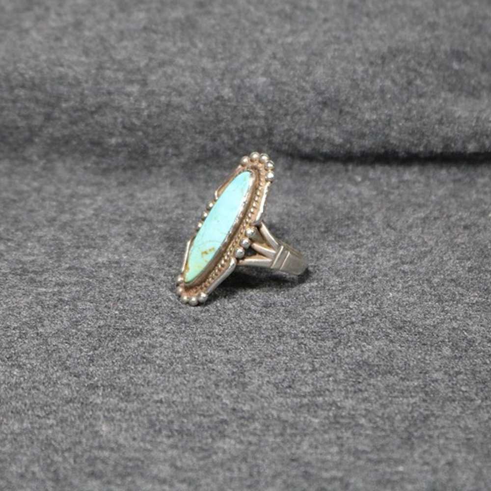 vintage handmade 925 sterling silver native turqu… - image 4