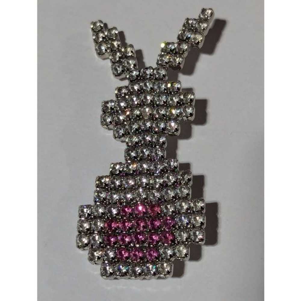 Bauer Vintage Rhinestone Rabbit Pierced Earrings … - image 6