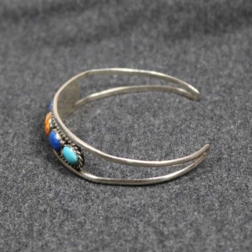 handmade vintage 925 sterling silver Native cuff … - image 6