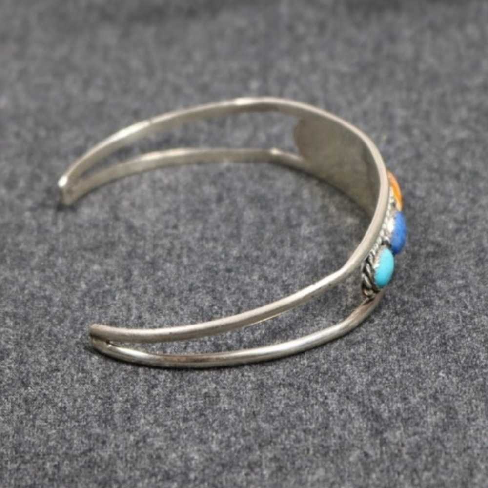 handmade vintage 925 sterling silver Native cuff … - image 7