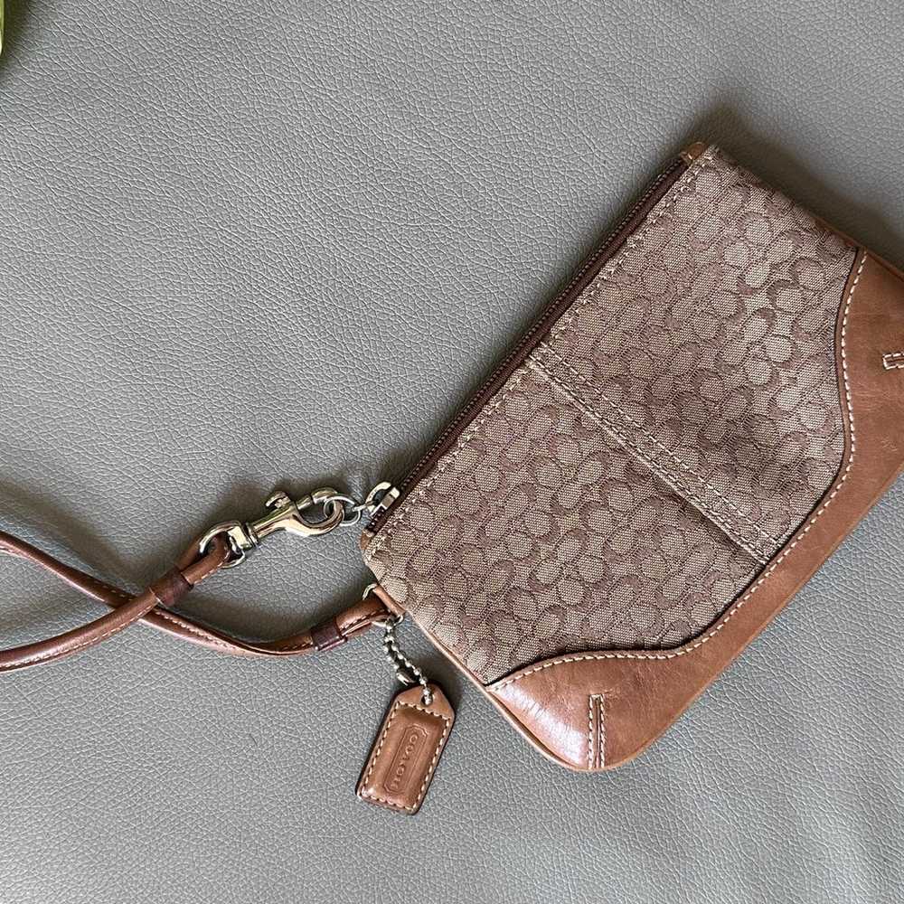 Vintage Coach Signature Wristlet - image 2