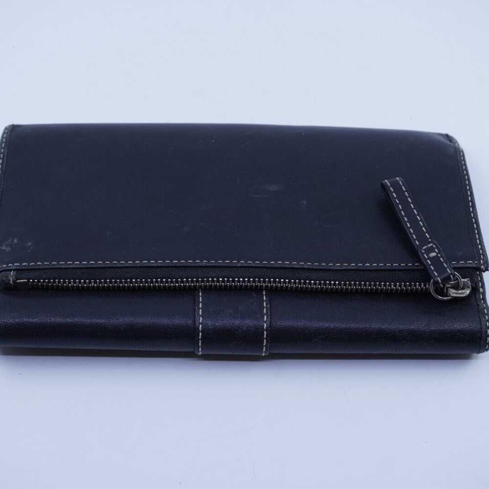 Coach Leather Wallet Classic Vintage Style Black - image 1