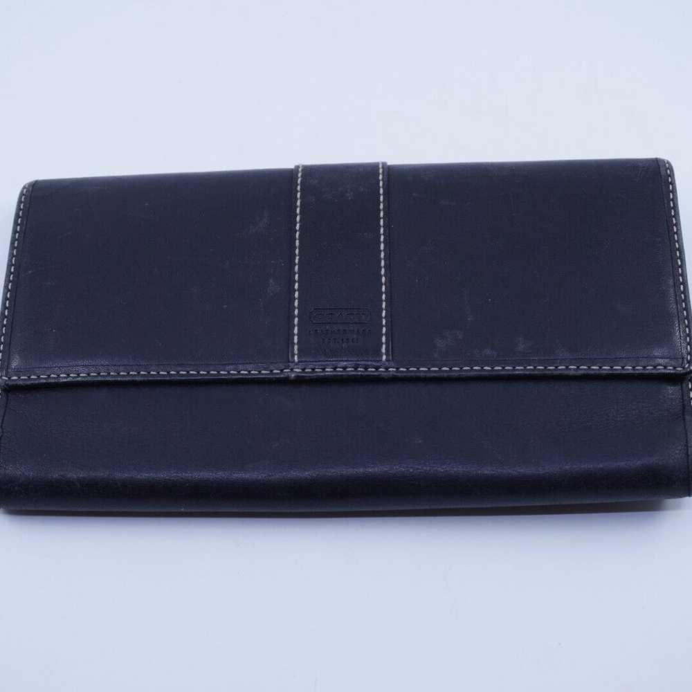 Coach Leather Wallet Classic Vintage Style Black - image 3