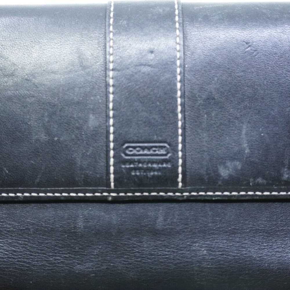 Coach Leather Wallet Classic Vintage Style Black - image 4