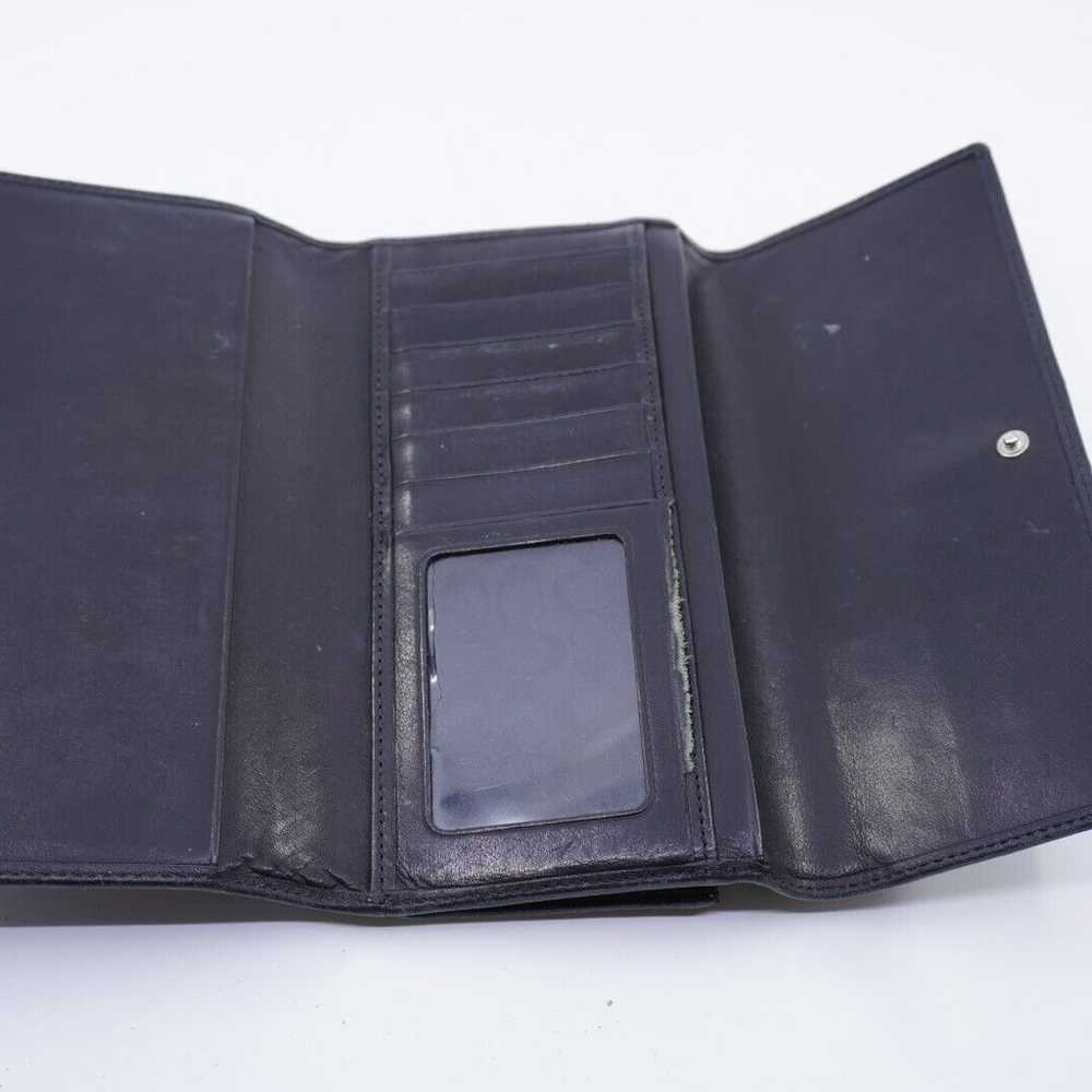 Coach Leather Wallet Classic Vintage Style Black - image 5