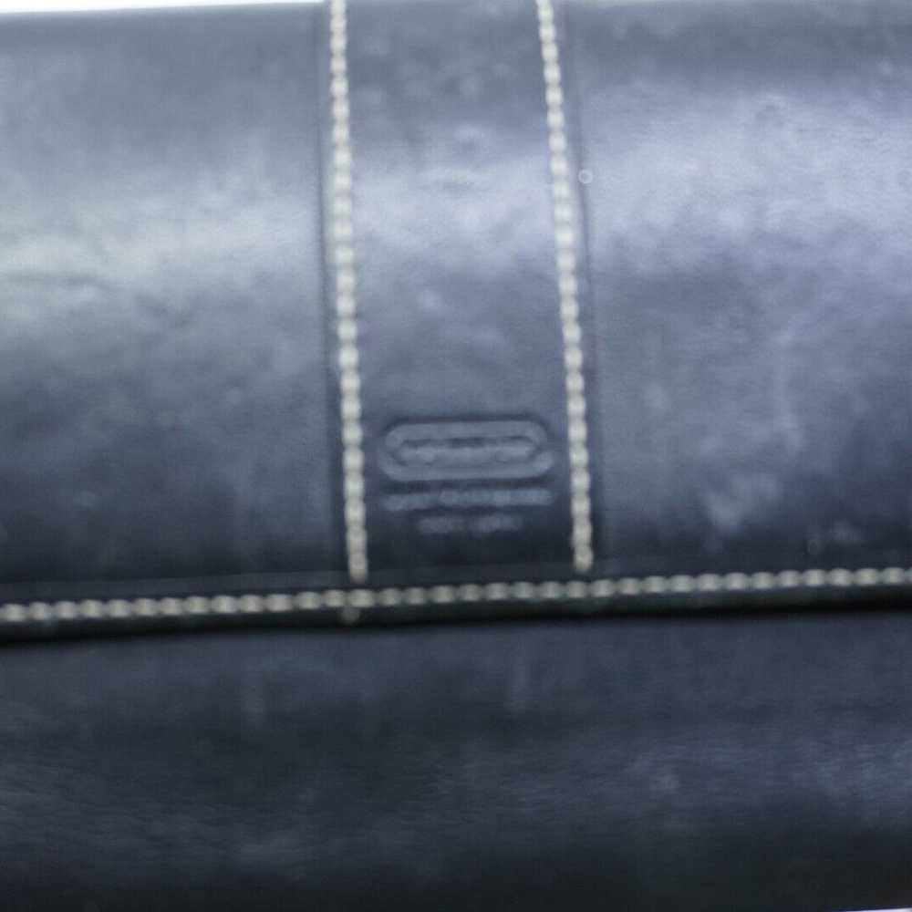 Coach Leather Wallet Classic Vintage Style Black - image 9