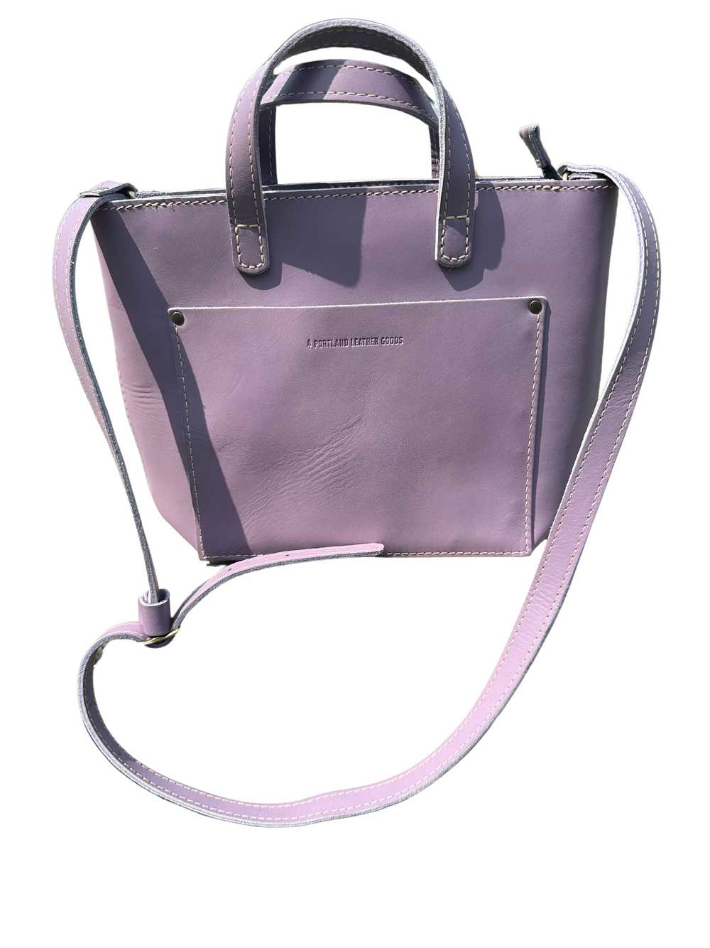 Portland Leather Mini Crossbody Tote with Zipper - image 1