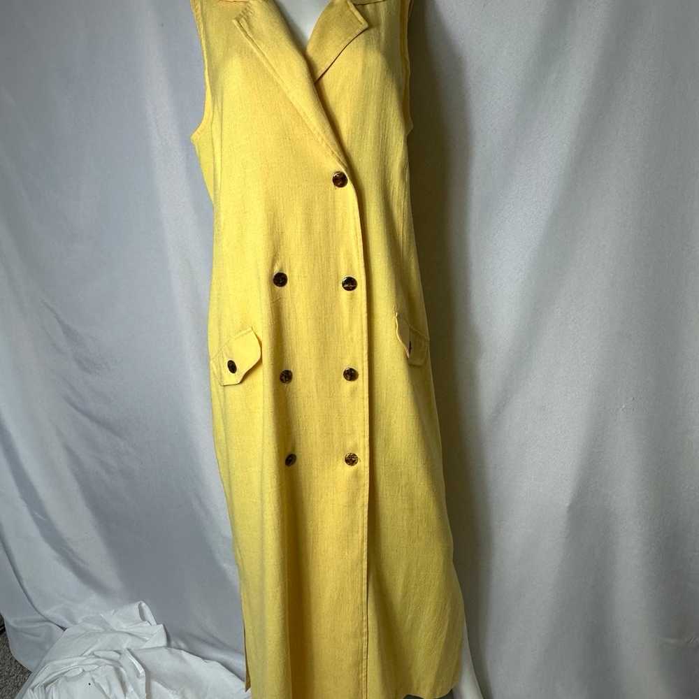 VINTAGE UNBRANDED SIZE LARGE YELLOW DRESS - image 1