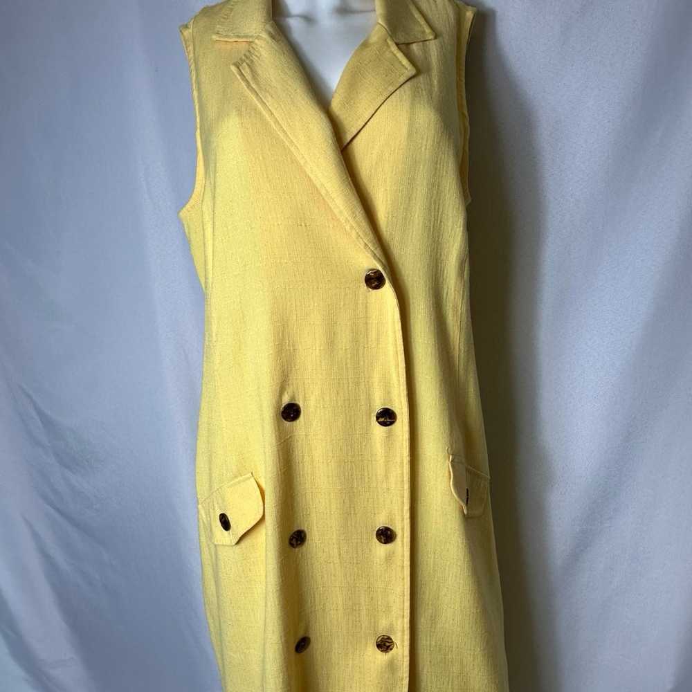 VINTAGE UNBRANDED SIZE LARGE YELLOW DRESS - image 2