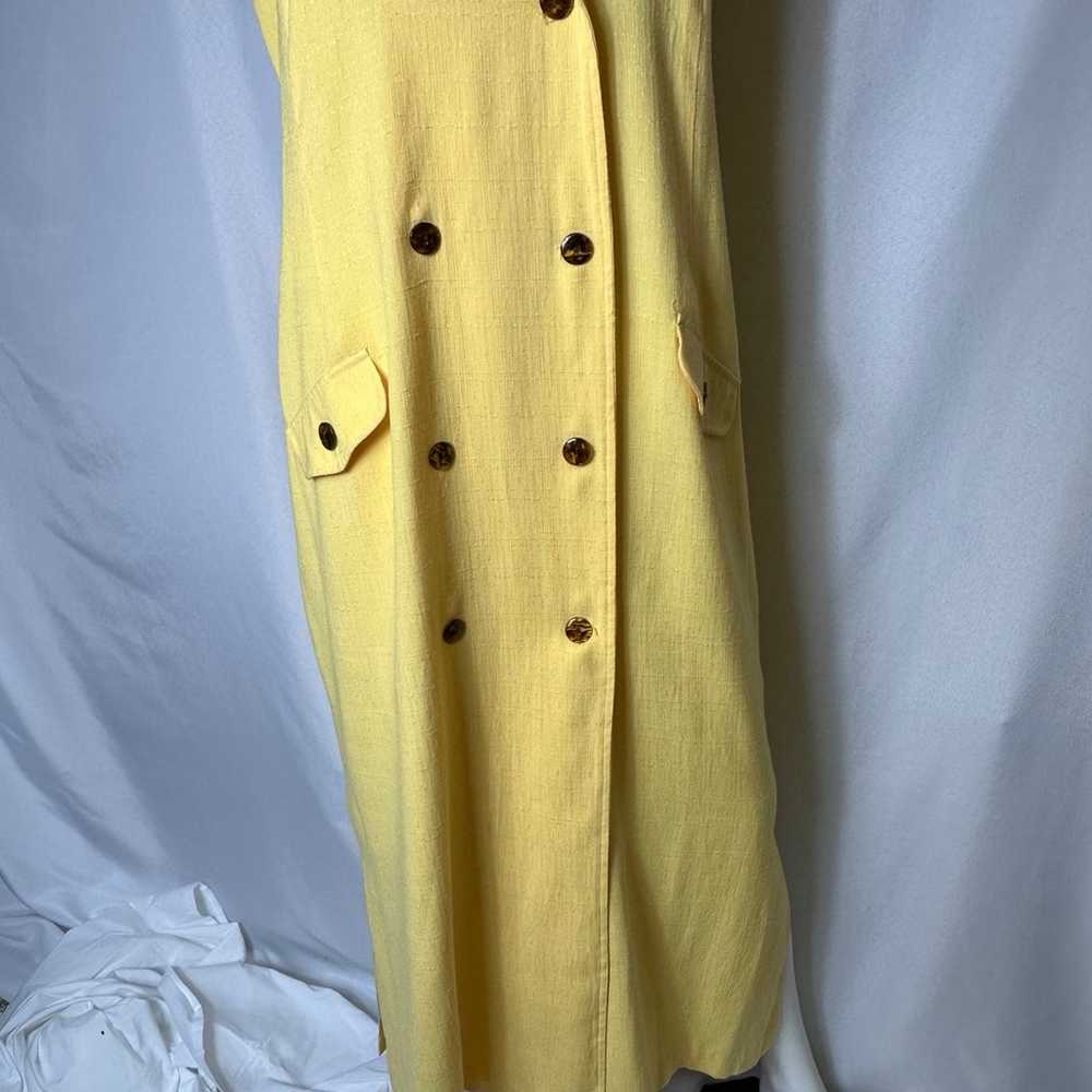 VINTAGE UNBRANDED SIZE LARGE YELLOW DRESS - image 3