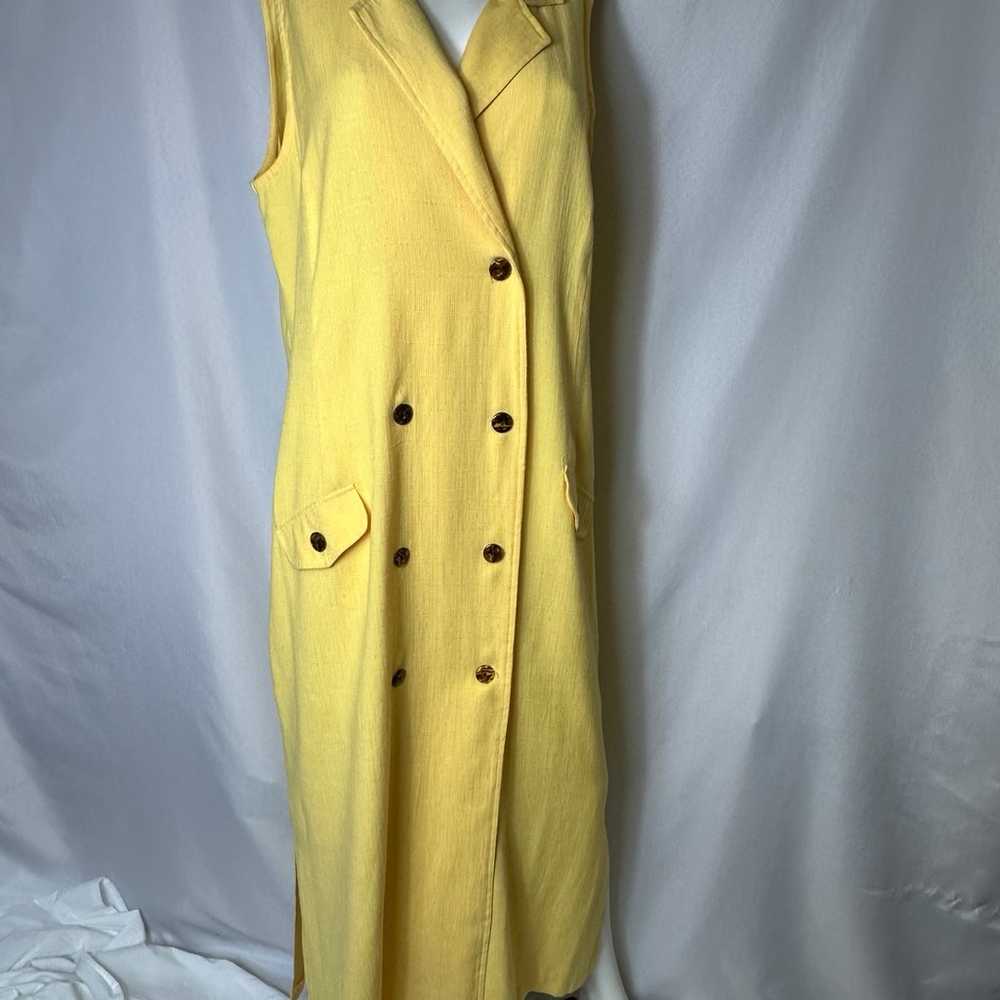 VINTAGE UNBRANDED SIZE LARGE YELLOW DRESS - image 4