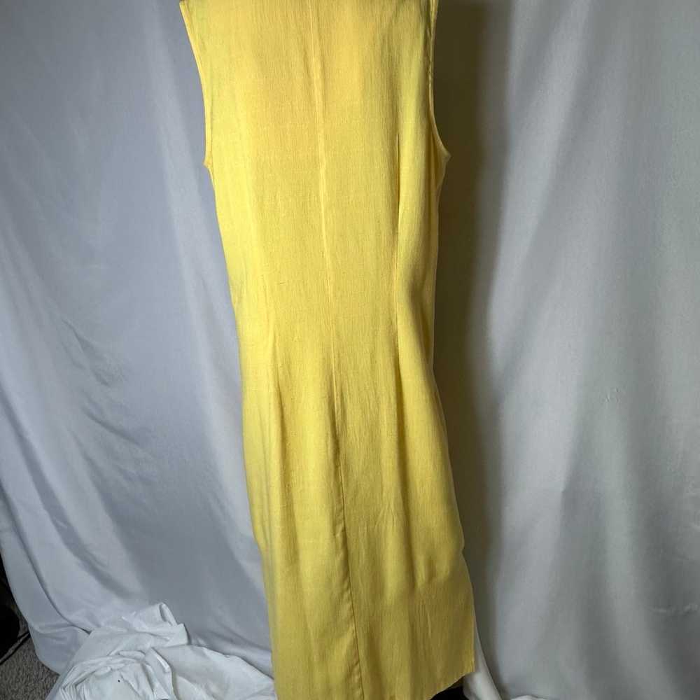 VINTAGE UNBRANDED SIZE LARGE YELLOW DRESS - image 5