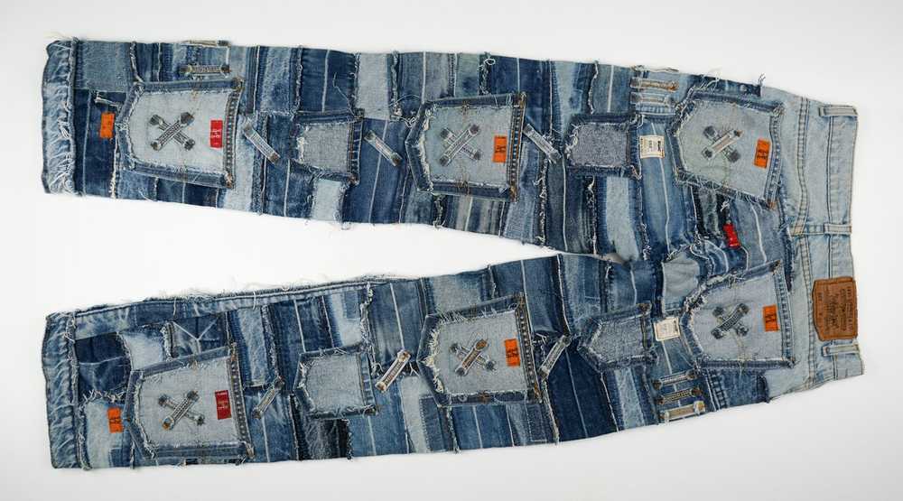 Avant Garde × Levi's × Vintage Levi’s 505 Patchwo… - image 2