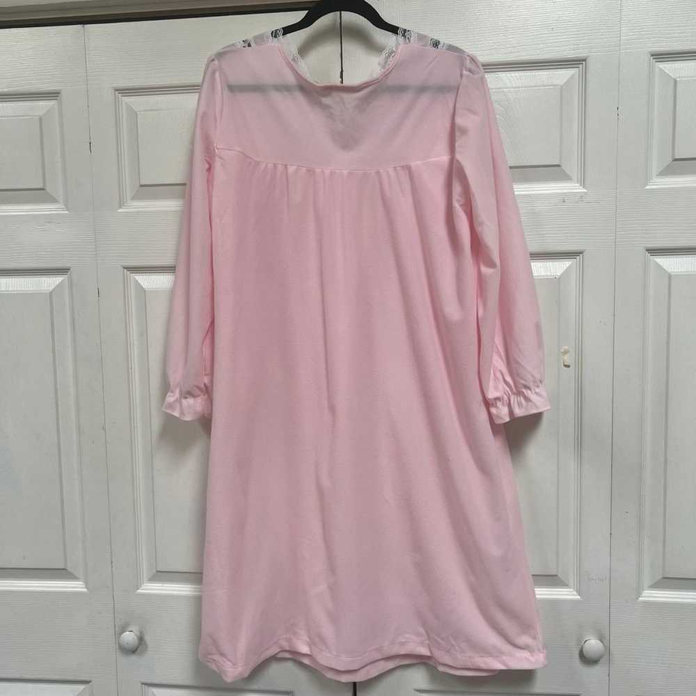 Nightgown Thin Fleece Super Soft Long Pink Size L… - image 6