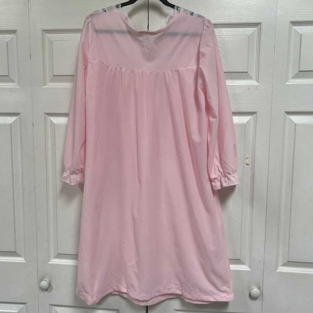 Nightgown Thin Fleece Super Soft Long Pink Size L… - image 7