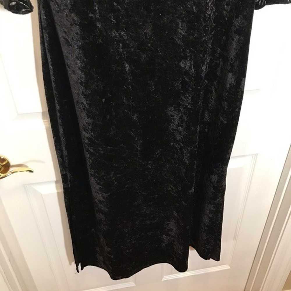 Vintage T R Bentley Glitter Detail Velvet Dress - image 10