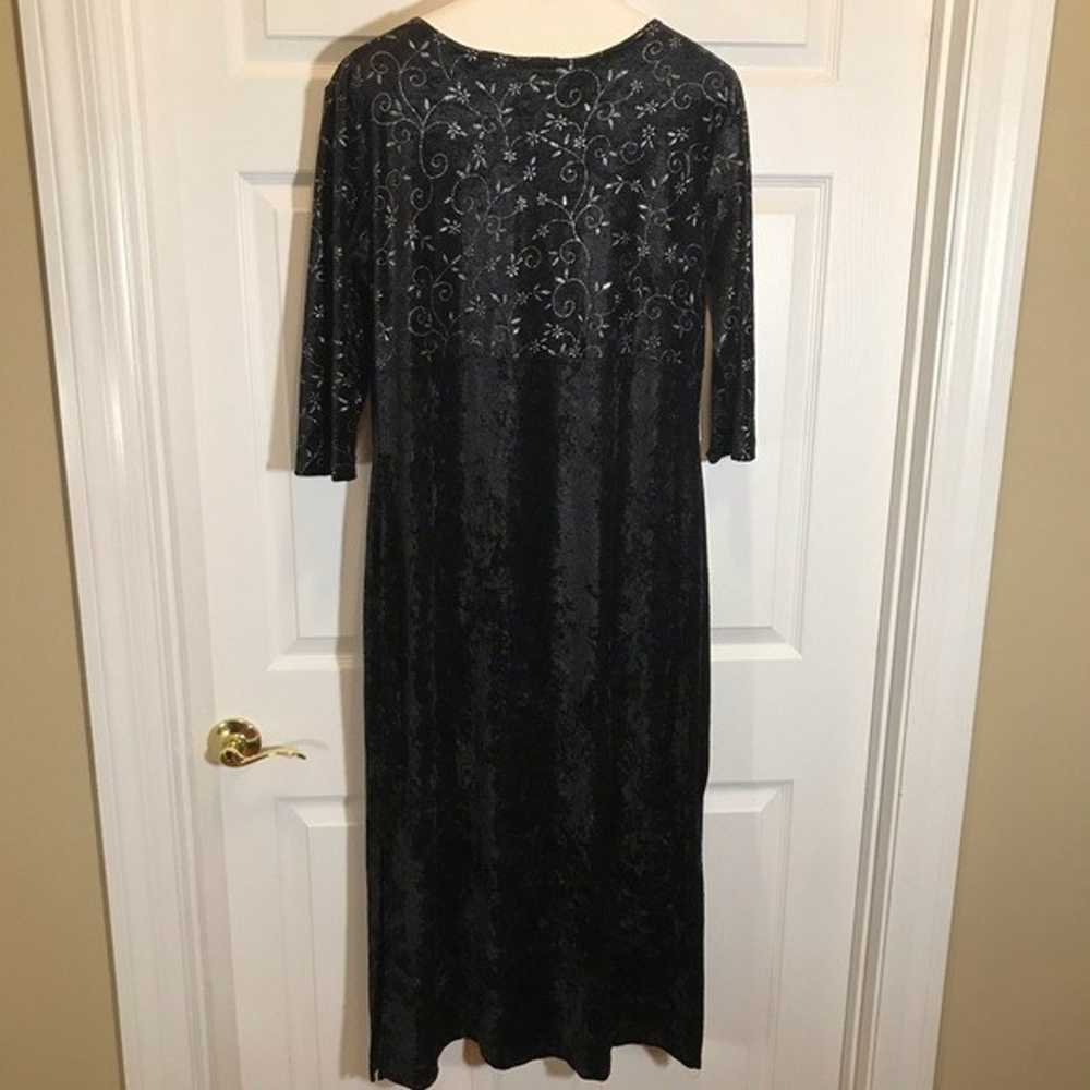 Vintage T R Bentley Glitter Detail Velvet Dress - image 8