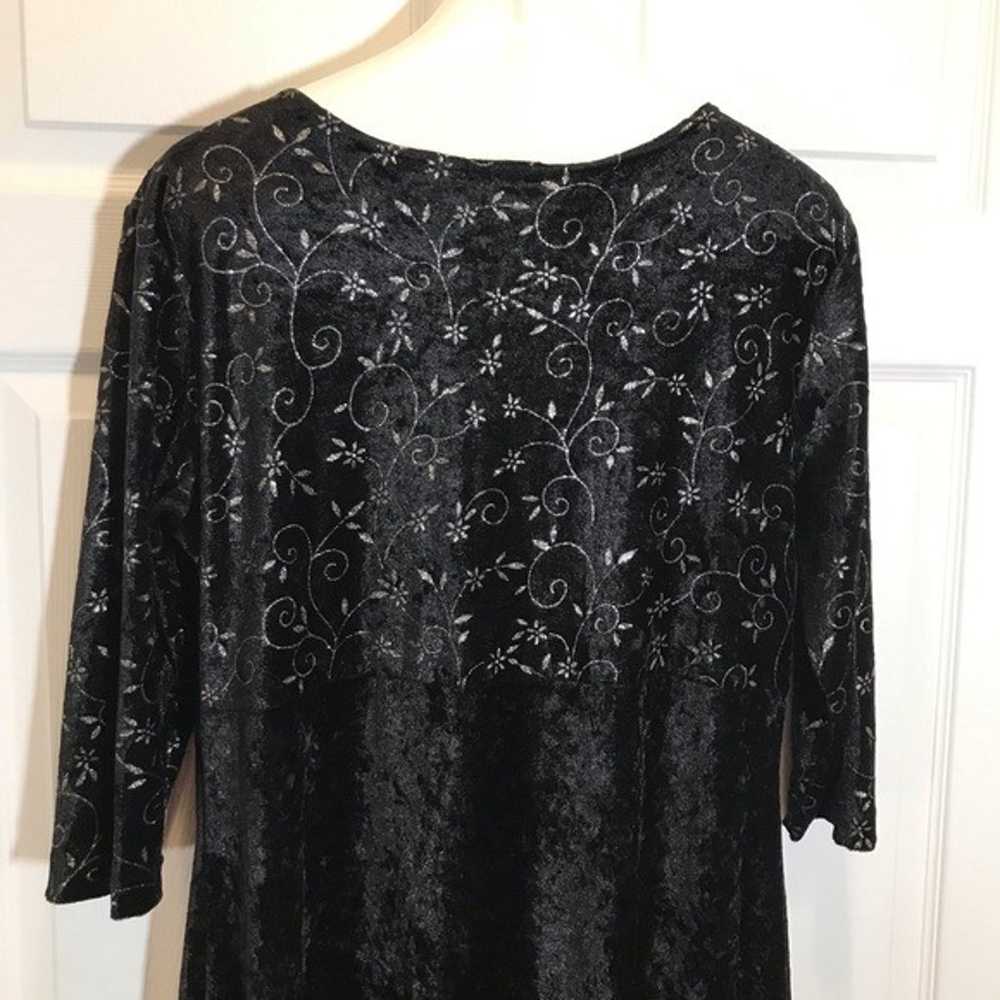 Vintage T R Bentley Glitter Detail Velvet Dress - image 9