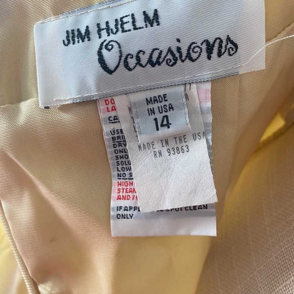 Jim Hjelm Occasions Vintage Light Yellow Nylon Fo… - image 8